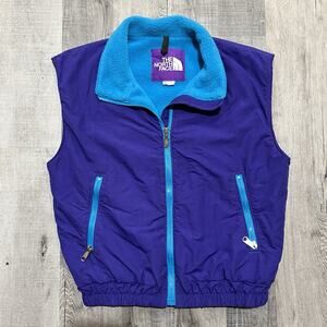 VTG The North Face Purple Label RARE Fleece Lined Nylon Outdoor USA Vest Japan S
